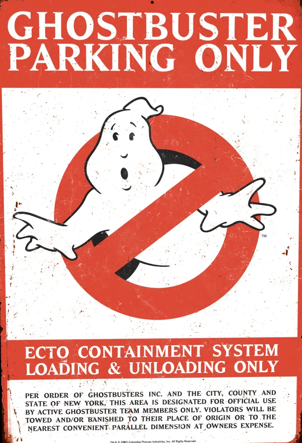 Ghostbusters - Parking Metal Sign