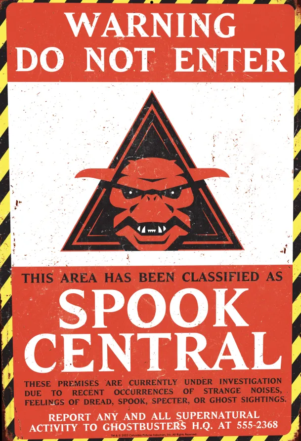 Ghostbusters - Spook Central Metal Sign